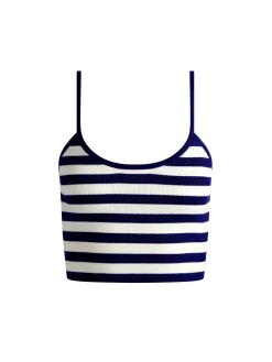 Alice and Olivia CROP TOPS*MAUDE STRIPED BRALETTE
