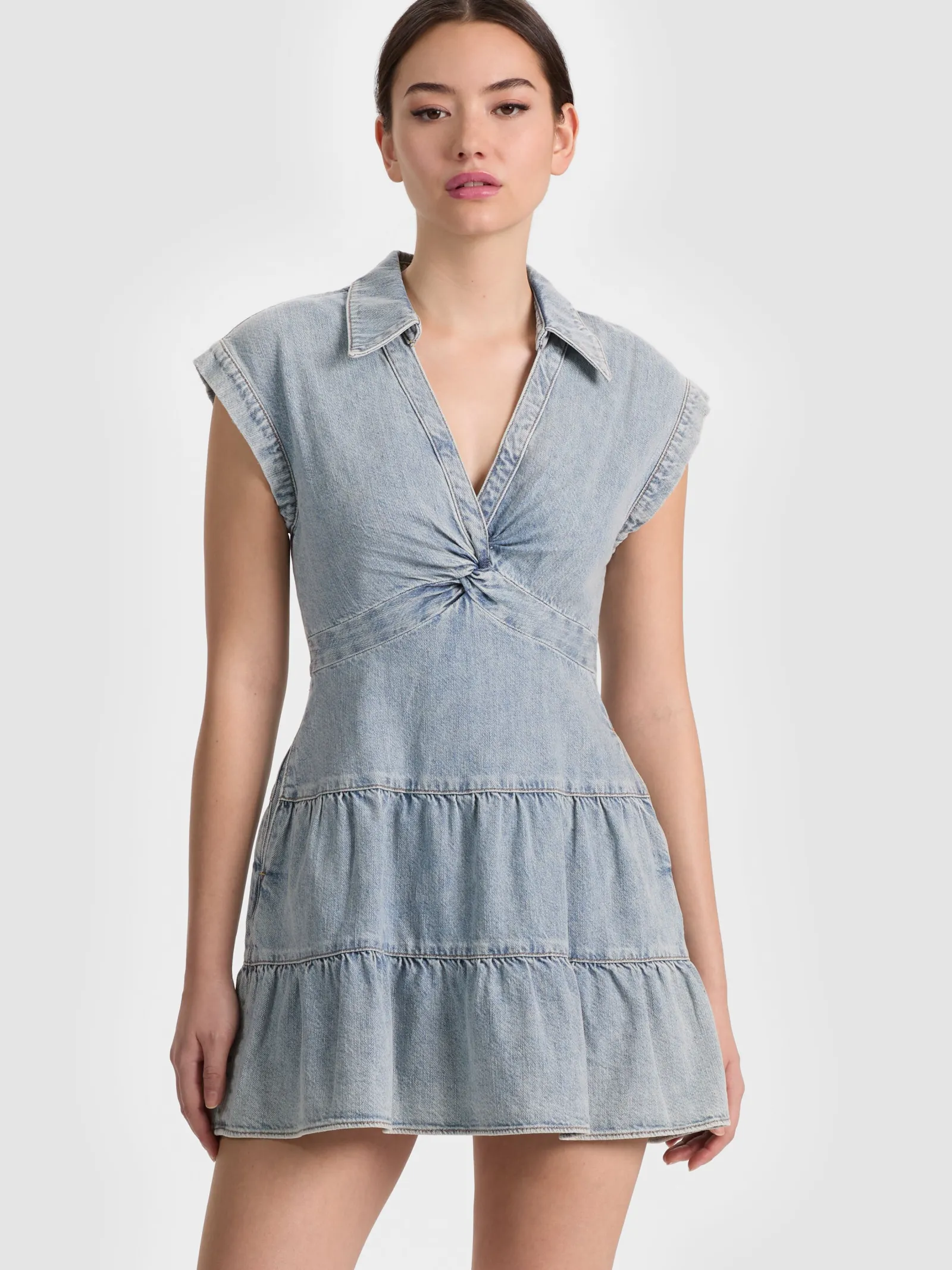Alice and Olivia MINI*MILA DENIM MINI DRESS