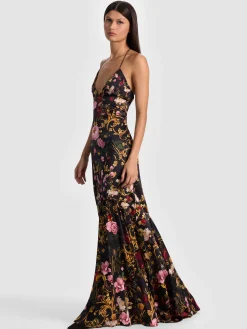 Alice and Olivia MAXI*MILTA MERMAID SLIP DRESS