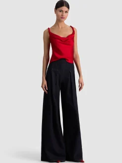 Alice and Olivia TANKS*MONIQUE TWIST STRAP TANK
