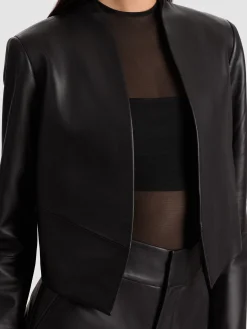 Alice and Olivia LEATHER + SUEDE*NEW HARVEY LEATHER JACKET
