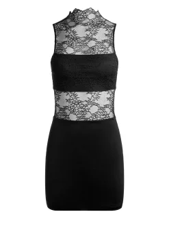 Alice and Olivia MINI*NICHOL LACE MINI DRESS