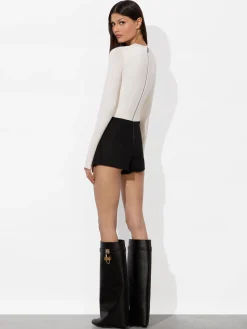 Alice and Olivia BODYSUITS*OLEA LONG SLEEVE BODYSUIT