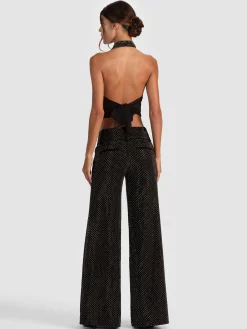 Alice and Olivia WIDE LEG*OLIVIA EMBELLISHED WIDE LEG PANT