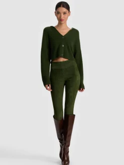 Alice and Olivia LEATHER AND SUEDE*OLIVIA SUEDE LEGGING