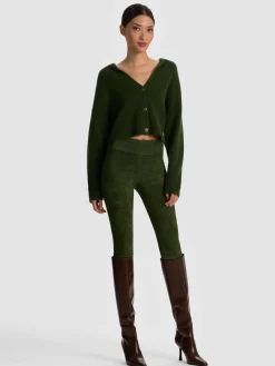Alice and Olivia LEATHER AND SUEDE*OLIVIA SUEDE LEGGING