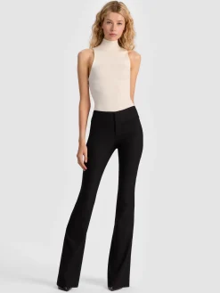 Alice and Olivia ANDREW PANT|JADE MESH BUTTON DOWN*OLIVIA WOOL BOOTCUT PANT