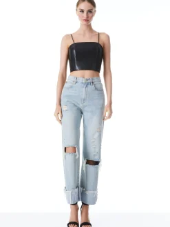 Alice and Olivia CROP TOPS*PEARLE VEGAN BUSTIER