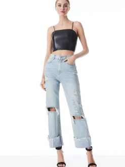Alice and Olivia CROP TOPS*PEARLE VEGAN BUSTIER