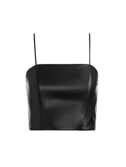 Alice and Olivia CROP TOPS*PEARLE VEGAN BUSTIER