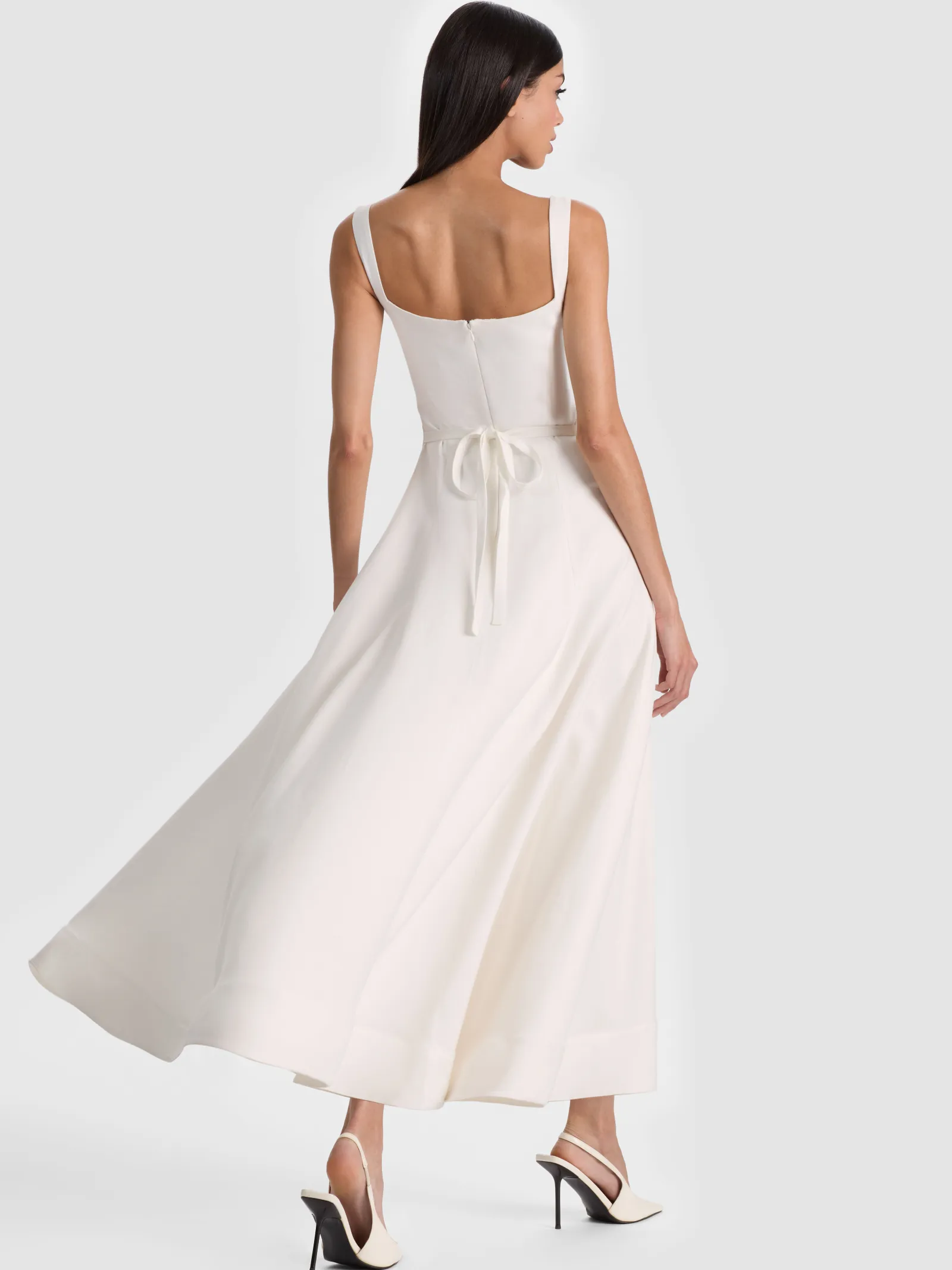 Alice and Olivia MIDI*POLLY FLARED MIDI DRESS