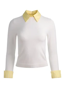 Alice and Olivia PULLOVERS*PORLA COLLARED SWEATER