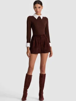 Alice and Olivia PULLOVERS*PORLA COLLARED SWEATER