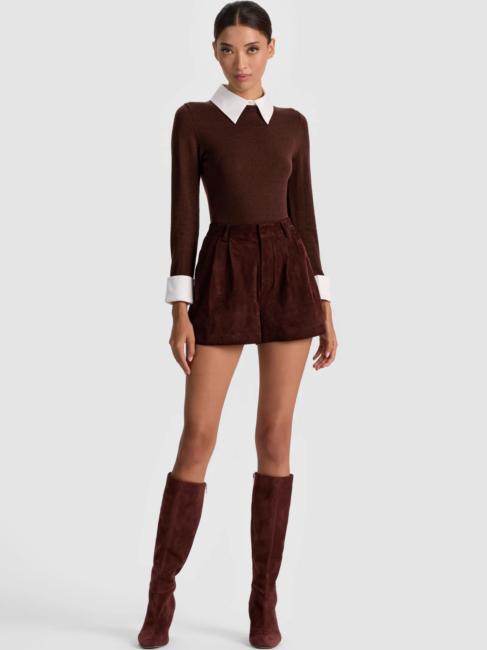 Alice and Olivia PULLOVERS*PORLA COLLARED SWEATER