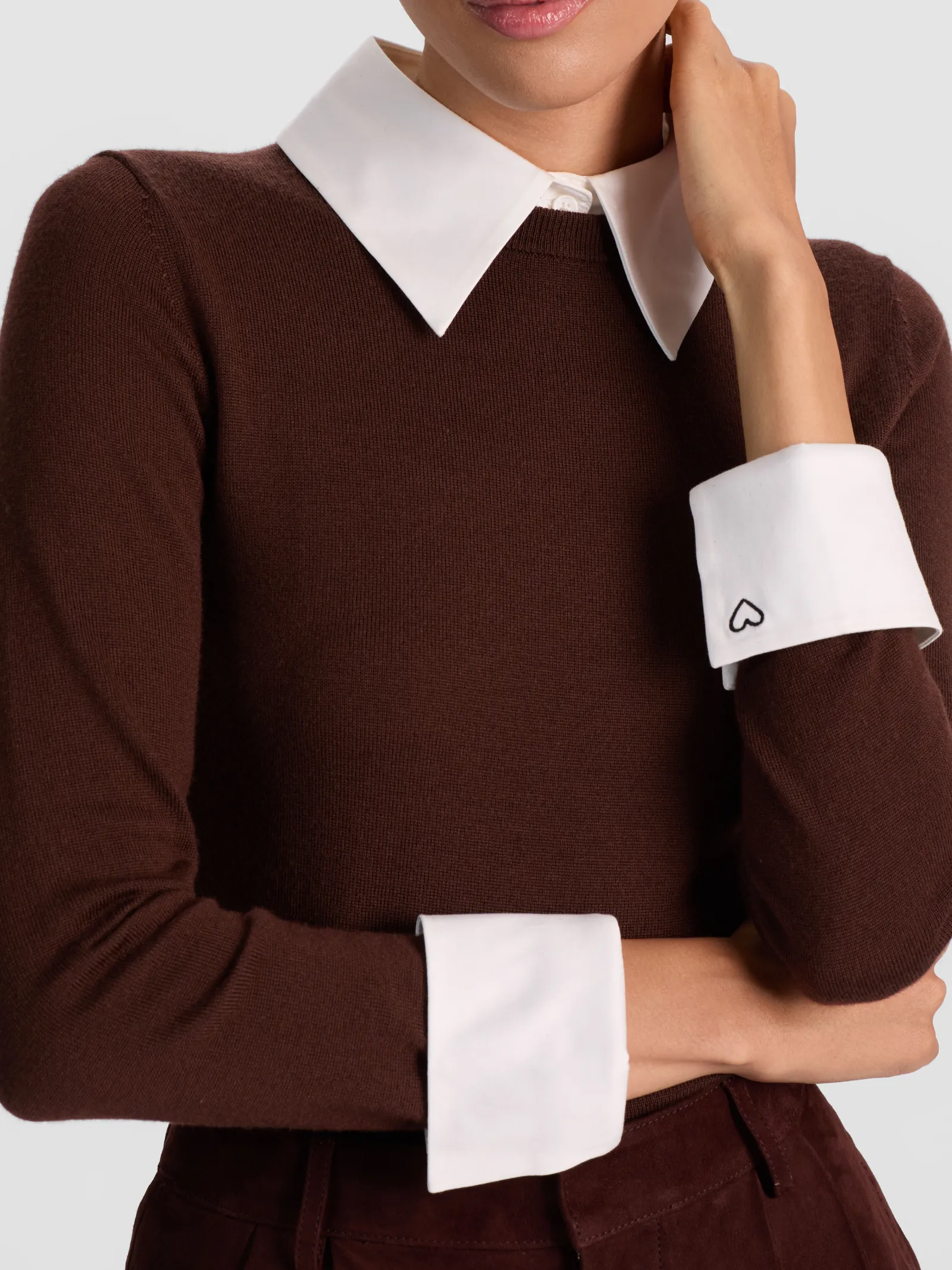 Alice and Olivia PULLOVERS*PORLA COLLARED SWEATER