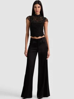 Alice and Olivia CROP TOPS*PRIA EMBELLISHED TOP