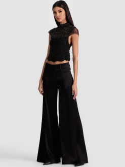 Alice and Olivia CROP TOPS*PRIA EMBELLISHED TOP