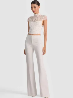Alice and Olivia CROP TOPS*PRIA EMBELLISHED TOP