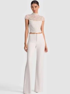 Alice and Olivia CROP TOPS*PRIA EMBELLISHED TOP