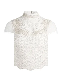Alice and Olivia CROP TOPS*PRIA EMBELLISHED TOP