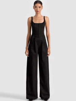 Alice and Olivia JUMPSUITS + ROMPERS*REBECCA TAILORED VEST JUMPSUIT