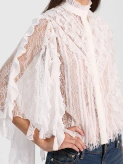 Alice and Olivia BLOUSES*RHEBA LACE TOP