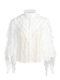Alice and Olivia BLOUSES*RHEBA LACE TOP