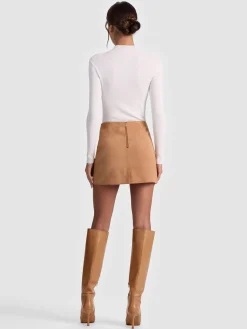 Alice and Olivia MINI*RILEY SUEDE MINI SKIRT