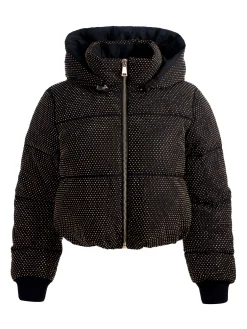 Alice and Olivia ANDREW PANT|JADE MESH BUTTON DOWN*ROBENA EMBELLISHED PUFFER