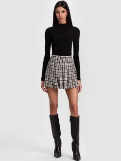 Alice and Olivia CROP TOPS*ROBERTA RIBBED TURTLENECK