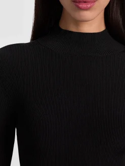 Alice and Olivia CROP TOPS*ROBERTA RIBBED TURTLENECK