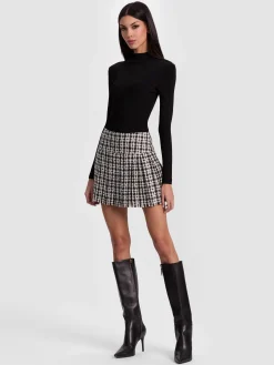 Alice and Olivia CROP TOPS*ROBERTA RIBBED TURTLENECK