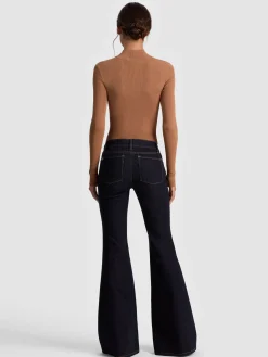 Alice and Olivia CROP TOPS*ROBERTA RIBBED TURTLENECK