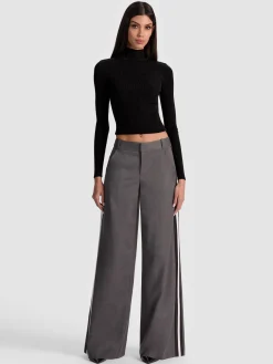 Alice and Olivia CROP TOPS*ROBERTA RIBBED TURTLENECK