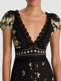 Alice and Olivia MIDI*ROSE MIDI DRESS