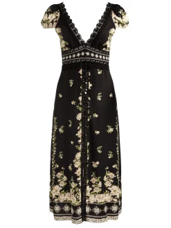 Alice and Olivia MIDI*ROSE MIDI DRESS