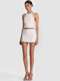 Alice and Olivia MINI*RUBI EMBELLISHED MINI SKIRT