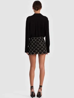 Alice and Olivia MINI*RUBI EMBELLISHED MINI SKIRT