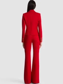 Alice and Olivia BLAZERS*SABLE DOUBLE BREASTED CROPPED BLAZER
