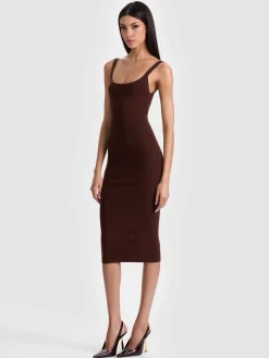 Alice and Olivia FRIENDS + FAMILY*SHANA RIBBED TANK DRESS