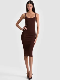 Alice and Olivia FRIENDS + FAMILY*SHANA RIBBED TANK DRESS