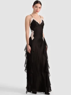Alice and Olivia MAXI*SHELBA RUFFLED GOWN