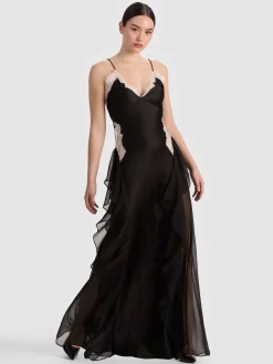 Alice and Olivia MAXI*SHELBA RUFFLED GOWN