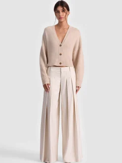 Alice and Olivia WIDE LEG*SIMON PLEATED TROUSER