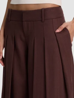 Alice and Olivia WIDE LEG*SIMON PLEATED TROUSER
