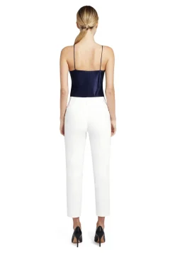 Alice and Olivia ANDREW PANT|JADE MESH BUTTON DOWN*STACEY SLIM TROUSER