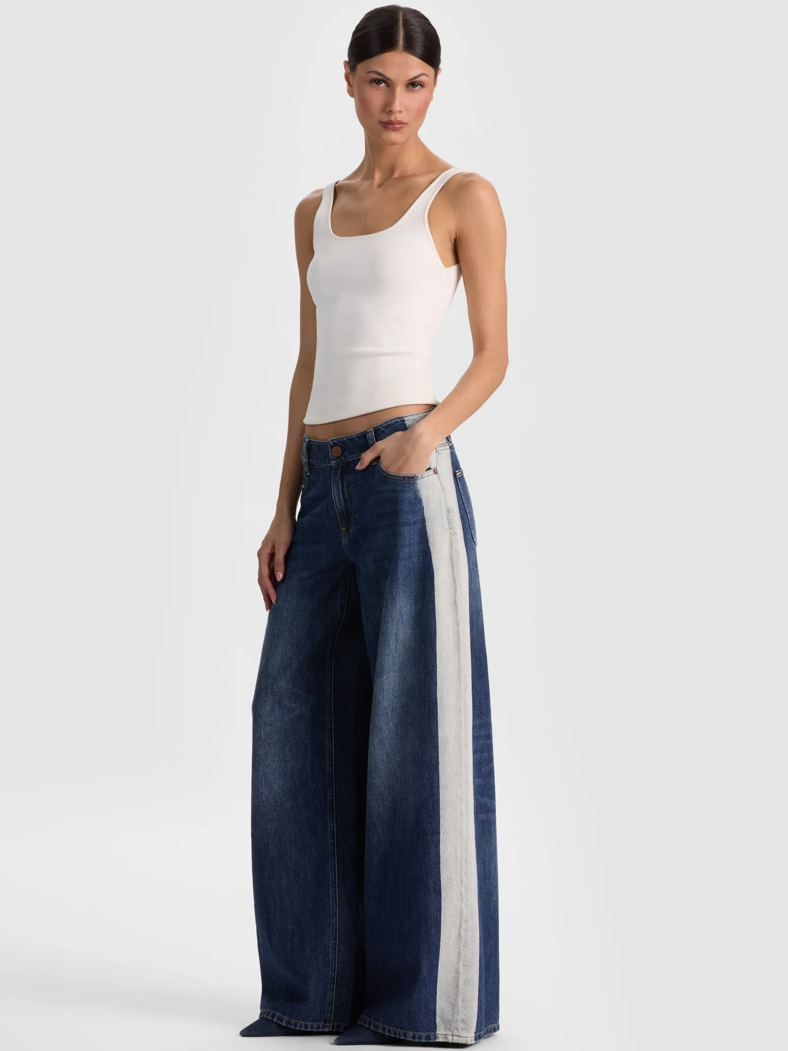 Alice and Olivia JEANS*STU SIDE STRIPE JEAN