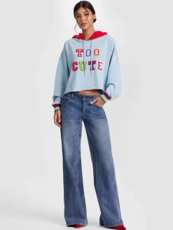 Alice and Olivia PULLOVERS*SUNNY CROPPED HOODIE