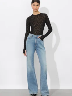 Alice and Olivia BODYSUITS*TAEYN LACE BODYSUIT