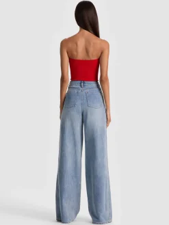 Alice and Olivia CROP TOPS*TASHA ZIP FRONT CORSET